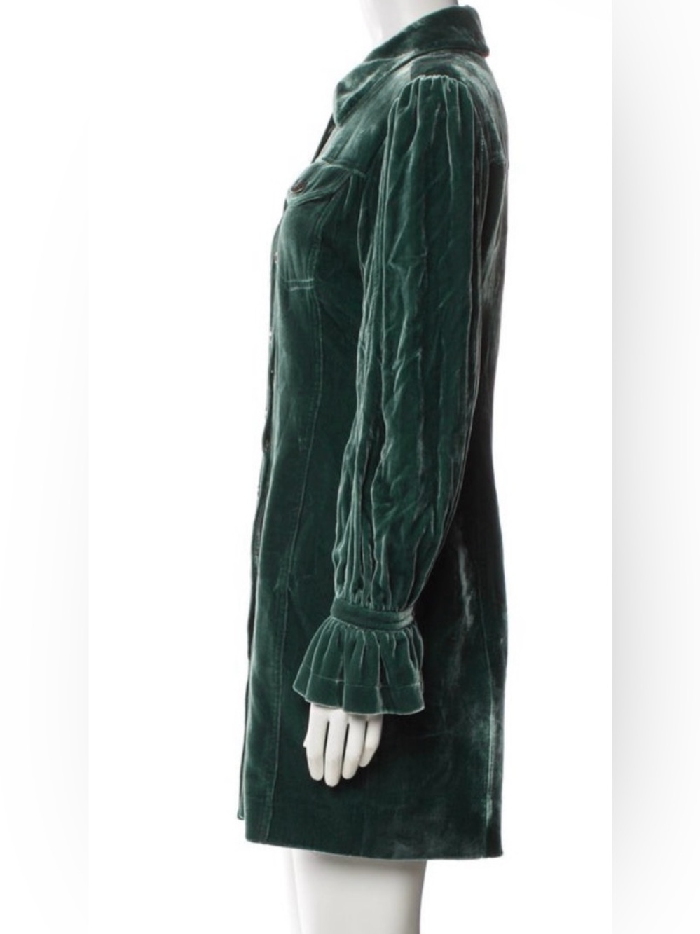 Cinq à Sept Dillon Velvet Silk-Blend Shirtdress - Picture 5 of 6